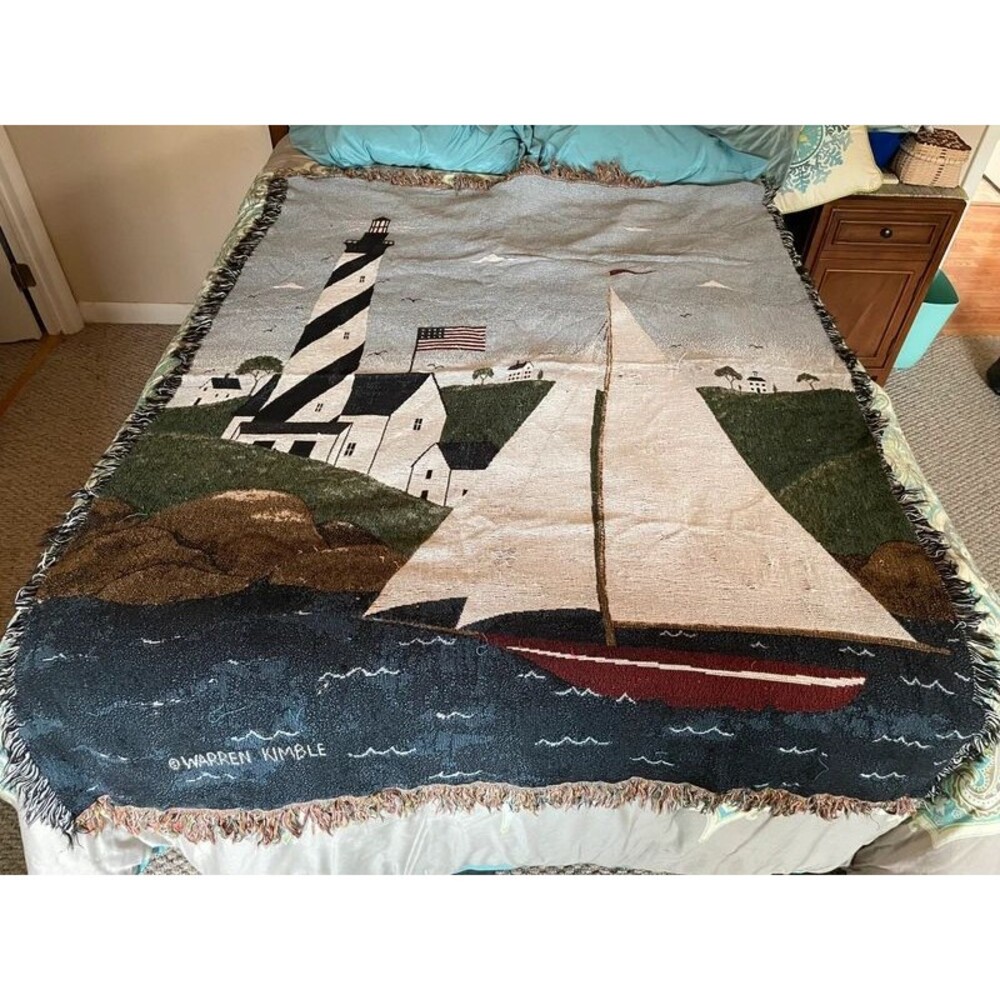 Sailboat Throw Blanket by Warren Kimble
